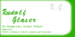 rudolf glaser business card